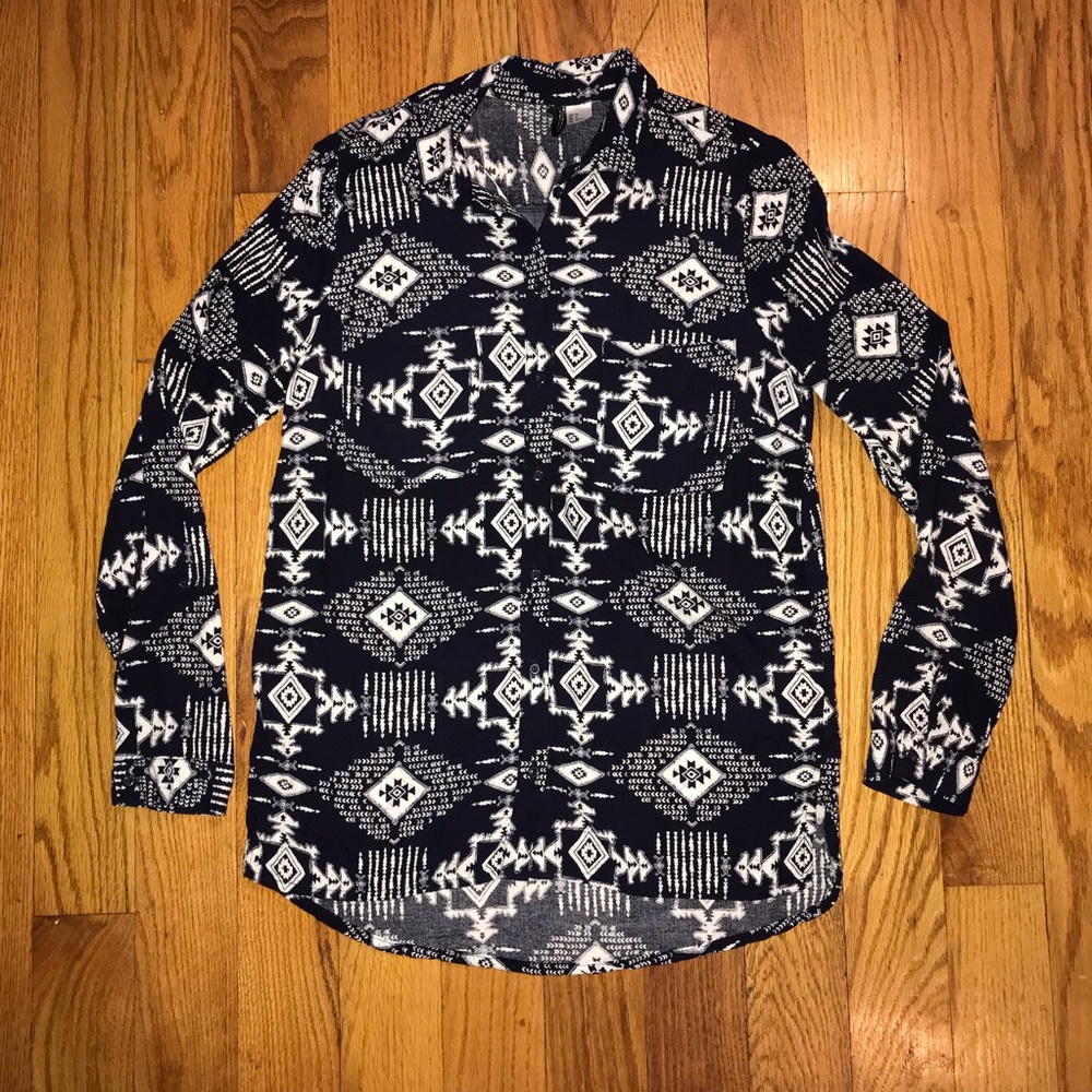 Divided Aztec Button Down - image 1